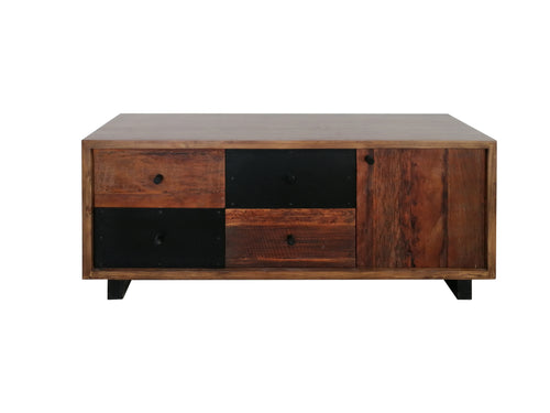 CF-603 Cómoda Bufetera 4 Cajones 1 Puerta Cafeto