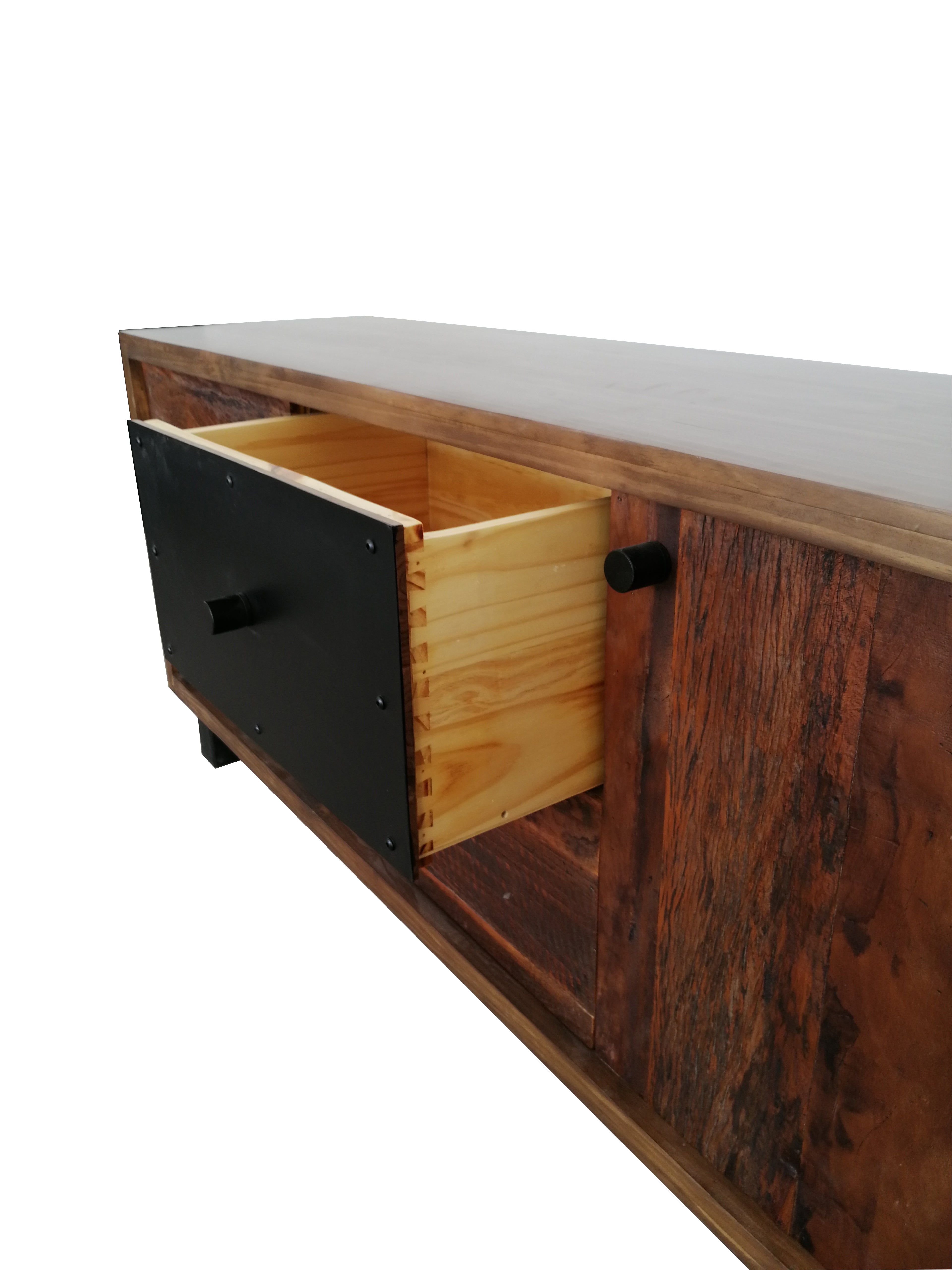 CF-603 Cómoda Bufetera 4 Cajones 1 Puerta Cafeto