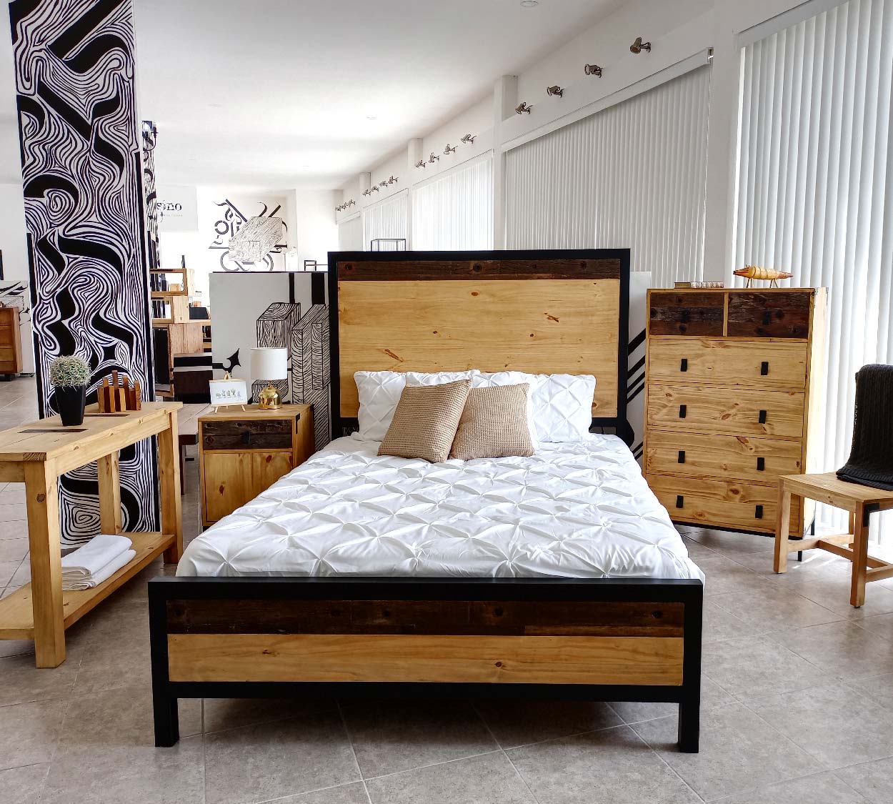Cama Kimg Size Urban Rustic