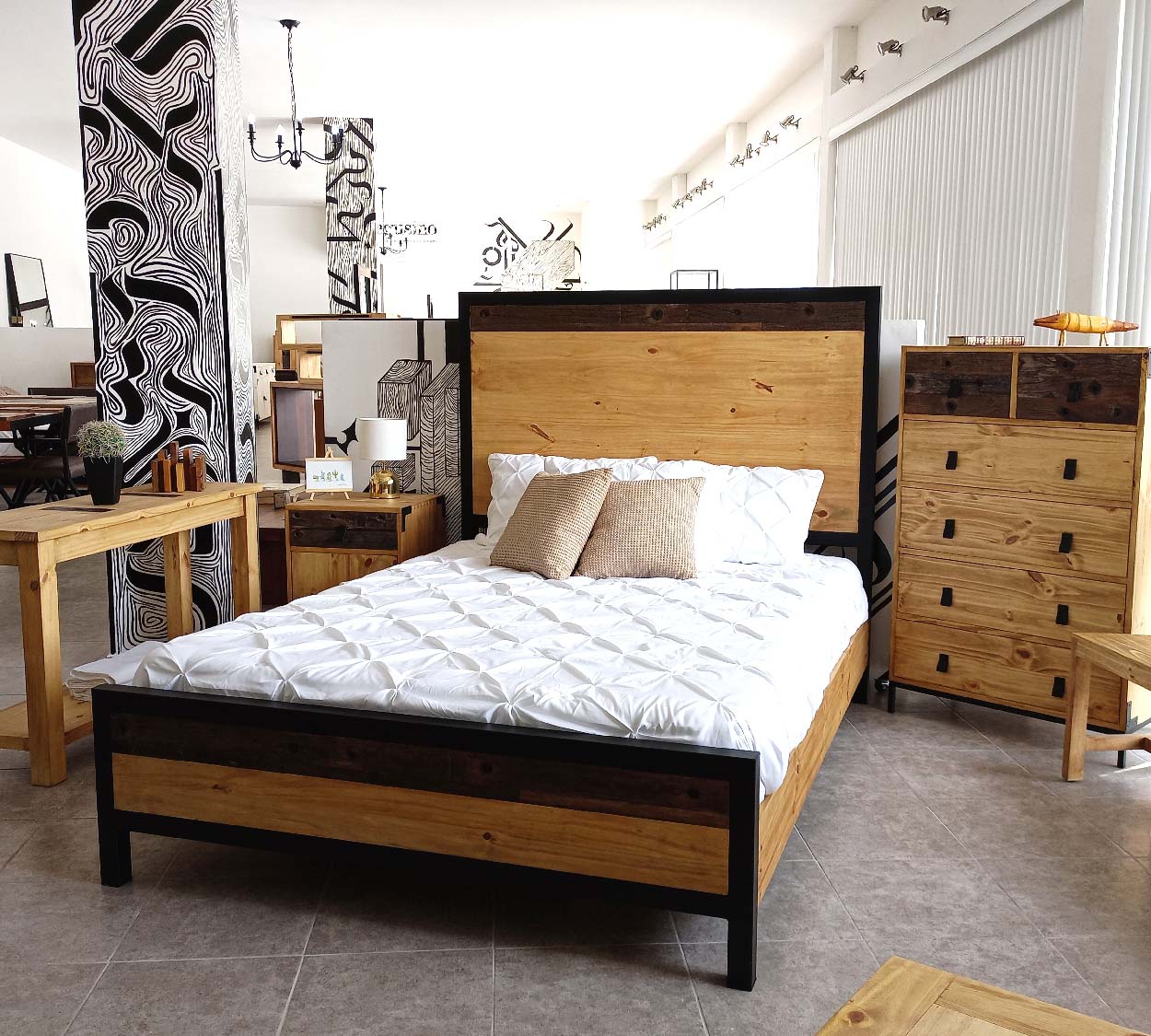 Cama Kimg Size Urban Rustic